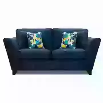Luxury Fabric 2 Seater Sofa with Button Detailing and Reversible Cushions